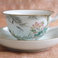 中国古典絵画を今によみがえらせる白鷺のカップ＆ソーサーのサムネイル